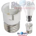 Pin Type Bulb holder'(1pcs) Holder to Screw Holder Bulb socket (E27 To B22) converter adaptor.