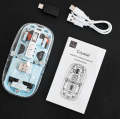 WIWU WM105 Crystal Transparent Wireless Mouse 2.4G Sky Blue. 