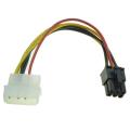 4 Pin Molex to 6 Pin PCI-Express PCIE Video Card Power Converter Adapter Cable. 