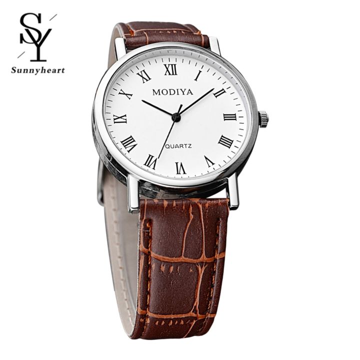 【beauty code store】（NEW）Sunny Men Watches Chronograph Casual Analog Watch Quartz Movement Watch Strap Wristwatch for Boyfriend Father