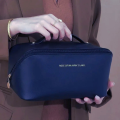 Large Capacity Waterproof Cosmetic Bag – Stylish PU Leather Travel Organizer.