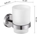 Toothbrush Holder Home Glass Cup SQAURE/ ROUND Shape Stainless Steel Toilet Wall Mounted Bathroom Organizer. 