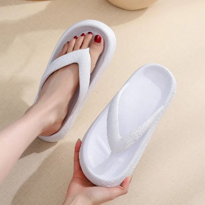 4.5cm%20Platform%20Summer%20Female%20Flipflop%20Beach%20Outdoor%20Sandals%20Soft%20Pillow%20Slippers%20Women%20Men%20Non-slip%20House%20Shoes%20Home%20Slides%20-%20Image%204