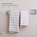 Wall Mounted Towel Rail Rack - Self-Adhesive, Punch-Free Plastic Towel Holder for Bathroom and Kitchen - Ideal Storage Solution.