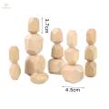 Wooden Sorting Stacking Balancing Stone Montessori Building Blocks Stacking Game for Children. 