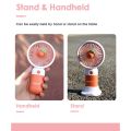 HODEKT Mini Fan Rechargeable USB Handheld Portable Electric Fan Powerful will Shine Cute Design Student Dormitory Office Desktop Cartoon Rabbit Ears Rechargeable Handheld Fan FN20. 