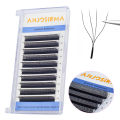 ANJOSIRMA 3 cases 4D W Shape Bloom Premade Fans Eyelash Extensions Natural Soft False Eyelashes Makeup. 