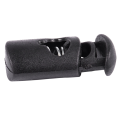 Diameter 8 mm Hole, Cord Cord Stopper Laces Snap Hook, Black, 20 Pcs.