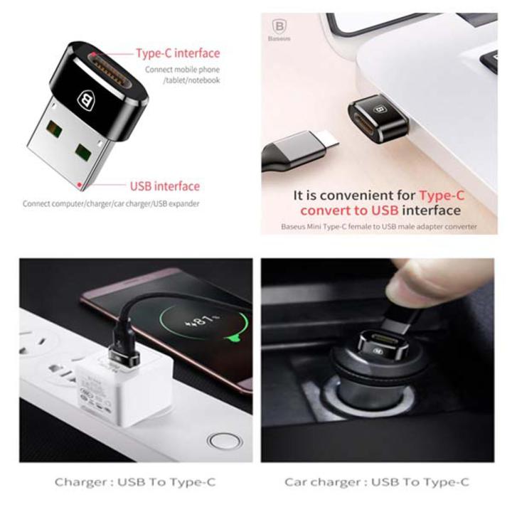 Baseus CAAOTG-01 Mini Type-C Female to USB Male Adapter Converter