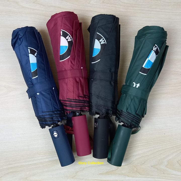 Premium BMW Umbrella 12 Ribs 3 Folding Fully Automatic (any color)