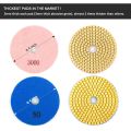 11Pcs 3 Inch 80mm Diamond Polishing Pads Kit Wet/Dry for Granite Stone Concrete Marble Polishing Use Grinding Discs Set.