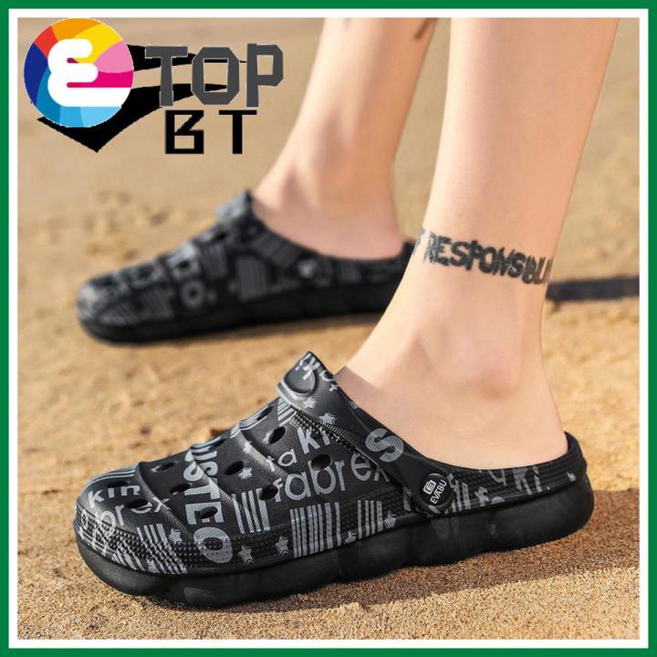 Sandals for Men Women Sandals Men Slippers Slippers for Women Hole Shoes Beach Shoes Two Wear Men Sandals Plus Size 36-45