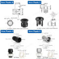 3mm 5mm 8mm 10mm LED Holder Socket Clip Bezel Light Emitting Diode Lamp Base Cover Metal Chrome Plastic Display Blub Cup Case.
