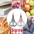 Orchid Shear New Black Blade Vintage Crafts Super Sharp Thin Tea Bag Cutting Tools Embroidery Professional Small Scissors Sewing.
