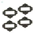 3x4x Home Cabinet Drawer Frame Label Tag File Name Card Holder Antique Bronze. 