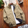 Varsity Jacket Men Windbreaker Double-sided Wear Jackets Men Baseball Jacket Hip Hop Streetwear Coat Solid Color BunnyGarden.
