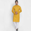 Cotton Panjabi for Man - Yellow. 