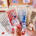 6Pcs/set 0.5mm Neutral Pen Korean Style Simple Cute Super Cute Creative Ins Style Student Black Pen Office Stationery.