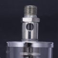 2X 50mL Engine Machine Lubricator Oil Gravity Drip Feed Oiler Clear+Silver.