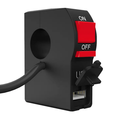 USB Charger With On-Off switch for Motorcycle . Black