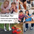 Elastic Laces Sneakers No Tie Shoe laces Round Boot Shoelaces without ties Kids Adult Quick Shoe lace Rubber Bands for Shoes. 