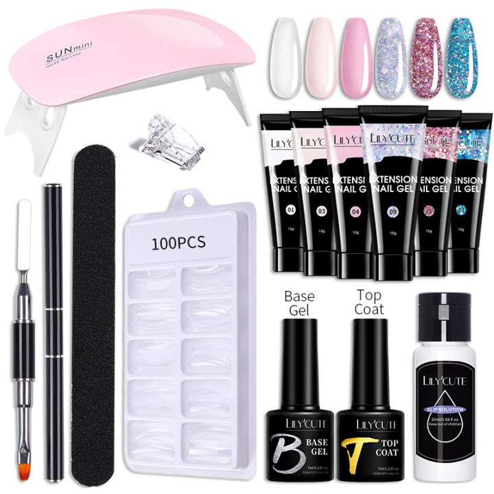LILYCUTE%20Nail%20Gel%20Set%206W%20LED%20Lamp%20Full%20Manicure%20Set%20Vernis%20Semi%20Permanent%20Quick%20Extension%20Nail%20Kit%20Gel%20Set%20For%20Nails%20Tool%20Kit%20-%20Image%202