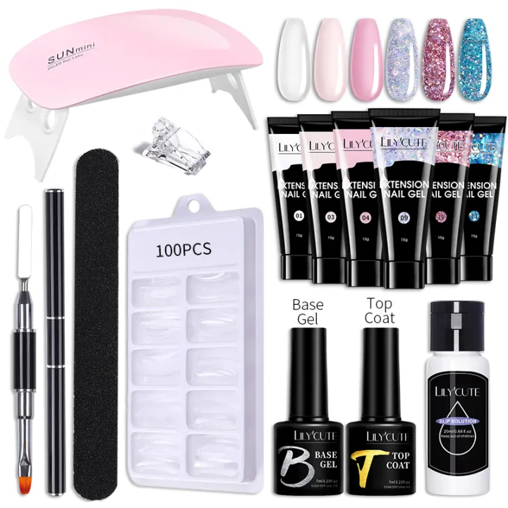 LILYCUTE%20Nail%20Gel%20Set%206W%20LED%20Lamp%20Full%20Manicure%20Set%20Vernis%20Semi%20Permanent%20Quick%20Extension%20Nail%20Kit%20Gel%20Set%20For%20Nails%20Tool%20Kit%20-%20Image%202