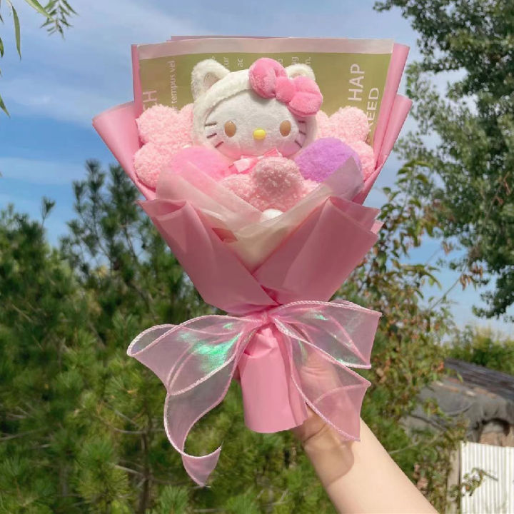 Cartoon%20My%20Melody%20Kuromi%20Cinnamoroll%20Kt%20Cat%20Plush%20Doll%20Toy%20Sanrio%20Bouquet%20Gift%20Box%20Valentine's%20Day%20Christmas%20Graduation%20Gifts%20-%20Image%204