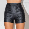 Nightclub Leather Shorts Women High Waist Bodycon Push Up Black Short Joggers Sports Fitness Womens Slim Shorts. 