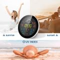 Tuya WiFi Weather Clock 3-Day Weather Forecast Weather Station Wireless Smart Thermometer Hygrometer Remote Gauge Alarm Clock.
