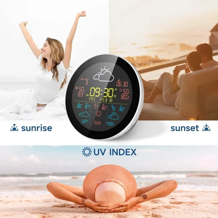 Tuya%20WiFi%20Weather%20Clock%203-Day%20Weather%20Forecast%20Weather%20Station%20Wireless%20Smart%20Thermometer%20Hygrometer%20Remote%20Gauge%20Alarm%20Clock%20-%20Image%203
