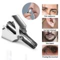 Stainless Steel Manual Nose Trimmer, Mechanical Nose Hair Trimmer. 