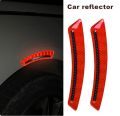 2Pcs Car Wheel Eyebrow Universal Anti Scratch Reflective Warning Glossy Car Protector Wheel Stickers. 