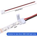 NXFDSIOZ 48Pcs 8mm 2 Pin LED Strip Light Connector for 8 mm Wide Flexible SMD 3528 2835 Single Color LED Strip Lights Solderless.