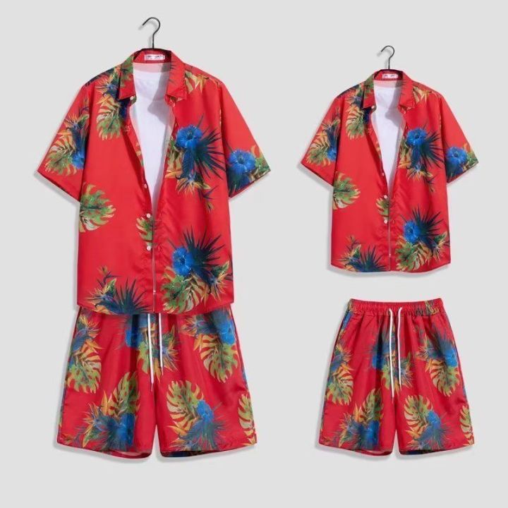 Printed%20Shirt%20Hainan%20Island%20Clothing%20Beachwear%20Sanya%20Xiaowei%20Style%20Thailand%20Travel%20Men%20and%20Women%20Couple%20Summer%20Thin%20Suit%20Fashion%20-%20Image%206