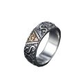 Wholesale Dropshipping Two Tone Triangle Stainless Steel Masonic Rings for Men. 
