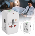 Universal Travel Adapter Converter with/without USB Multi Plug Power Socket UK/US/AU/EU/CA converter Double USB Ports Slots  International All in 1 Travel Adapter. 
