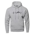 Mountain Heartbeat Hoodies Sweatshirt Men Sound Ray Diagram Hooded Sweatshirt Hoodie Winter Autumn Print Black Gray Sportswear. 