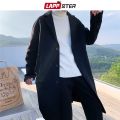 LAPPSTER Men Korean Fashion Winter Jacket Coats 2021 Wool Coat Mens Oversized Harajuku Overcoat Male Japanese Streetwear Jackets.