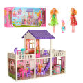 Fashion Villa Barbie Doll House Two Story Doll house with 3 Dolls & Furniture Gift for Girl Big Size. 