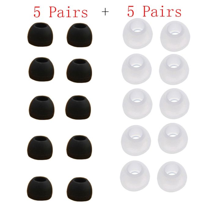 10 Pairs Earbuds Medium Size Silicone Replacement Eartips For Sony Phillips Earphone Headphone Replacement Earpads Ear Cushions