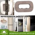 Self Adhesive Fridge Lock Latch System Baby Proof Refrigerator Lock for Kids Multi-Usage and Easy to Install White.