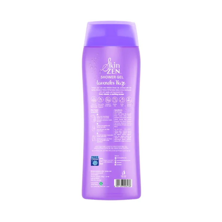 SKINZEN%20Lavender%20Haze%20Shower%20Gel%20250ml%20%20with%20free%20Loofah%20-%20Image%204
