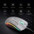 Redragon M808 Storm Lightweight RGB Gaming Mouse, 85g Ultralight Honeycomb Shell - 12,400 DPI Optical Sensor - 7 Programmable Buttons - Precise Registration - Super-Lite Cable - White. 