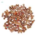 150pcs Mixed Printed Wooden Beads for Macrame Jewelry Charms Crafts Making.