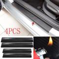 【Alizeker Mall】4Pcs OF set 60cm * 6.8cm 3D Carbon Fiber Black Door Scuff Plate Cover Anti Scratch Sticker Car Anti Scratch Sticker. 