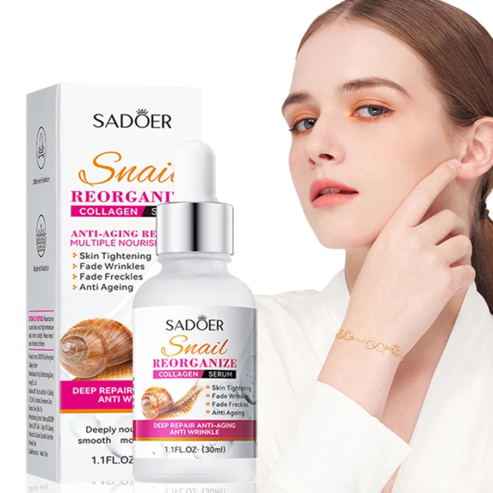 SADOER Snail Reorganize Collagen Anti-Aging Face Serum - 30ml