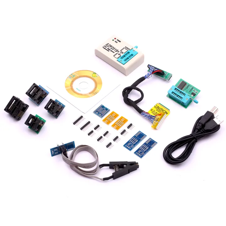 EPROM%20Programmer%20Kit%20High-Speed%20USB%20SPI%20BIOS%20Flasher%20Flash%20Programming%20Tool%20Pack%20with%201.8V%20Adapter%20SOP8%20Flash%20Clip%20USB%20Printer%20Cable%20for%2024/25/26/93%20Series%20BIOS%20Chip%20-%20Image%202