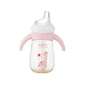 Dorado cloth PPSU wide caliber with handle milk bottle, children's duckbill learning drink one cup, three uses. 