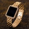 Women Watch 2023 Top Luxury Rhinestone Rose Gold Wrist Watch for Women Fashion Steel Ladies Wristwatches Electronic Clock.